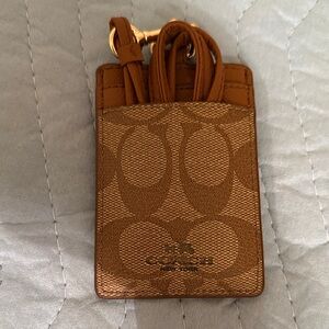 Coach Tan Signature ID Card Holder